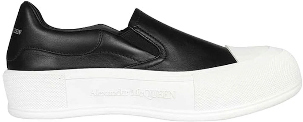 (W) Alexander McQueen Deck Skate Plimsoll ''Nero Bianco'' 654592WHZT81070 Order (W) Alexander McQueen Deck Skate Plimsoll ''Nero Bianco'' 654592WHZT81070