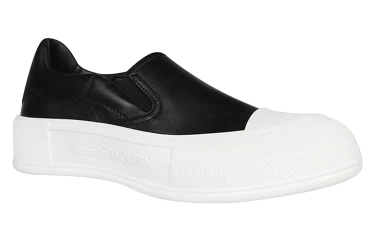 (W) Alexander McQueen Deck Skate Plimsoll 'Black White' 圖 3