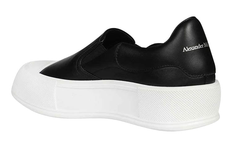 (W) Alexander McQueen Deck Skate Plimsoll 'Black White' 圖 4