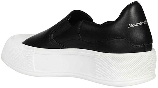(W) Alexander McQueen Deck Skate Plimsoll 'Negro Blanco' 654592WHZT81070 Purchase (W) Alexander McQueen Deck Skate Plimsoll 'Negro Blanco' 654592WHZT81070