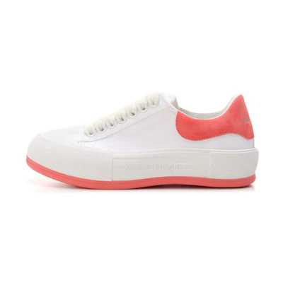 (W) Alexander McQueen Deck Lace-Up Plimsoll 'White Coral'