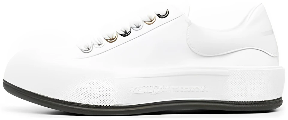 (Women) Alexander McQueen Deck Skate Plimsoll Lace Up 'White Metallic' 654593W4MVR9549 Buy (Women) Alexander McQueen Deck Skate Plimsoll Lace Up 'White Metallic' 654593W4MVR9549