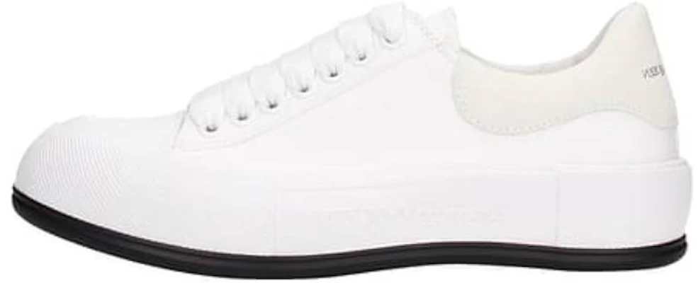 (W) Alexander McQueen Deck Skate Plimsoll Tali 'Beige Putih' 654593W4MV79074 Buy (W) Alexander McQueen Deck Skate Plimsoll Tali 'Beige Putih' 654593W4MV79074