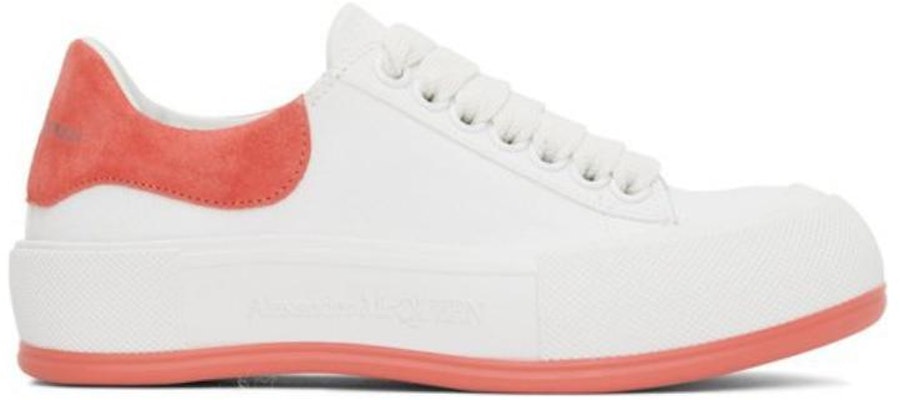 (W) Alexander McQueen Deck Skate Plimsoll Kasut Bertali 'Putih Koral' 654593W4MV79097 Order (W) Alexander McQueen Deck Skate Plimsoll Kasut Bertali 'Putih Koral' 654593W4MV79097