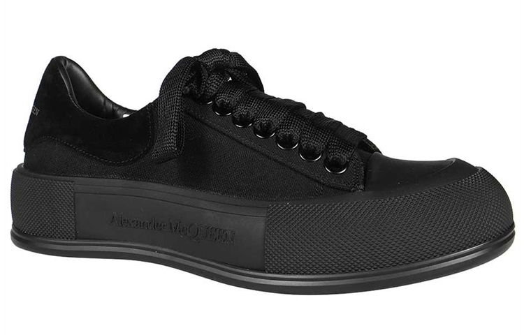 Lookbook (W) アレキサンダー・マックイーン デッキスリッポン 黒 (Alexander McQueen デッキスリッポン ブラック) 654593W4MV71000