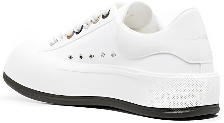 (W) Alexander McQueen Deck Skate Plimsoll Lace Up 'Putih Metalik' 654593W4MVR9549 Shop (W) Alexander McQueen Deck Skate Plimsoll Lace Up 'Putih Metalik' 654593W4MVR9549