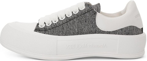 (Women) Alexander McQueen Deck Skate Plimsoll Shoes 'White Grey' 697120W4US18462 (Women) Alexander McQueen Deck Skate Plimsoll Shoes 'White Grey' 697120W4US18462