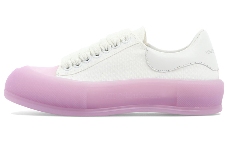 (Women) Alexander McQueen Deck Skate Plimsoll Shoes 'White Pink' 697120W4MVW9490