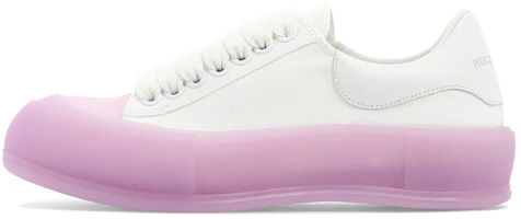 (Women) Alexander McQueen Deck Skate Plimsoll Shoes 'White Pink' 697120W4MVW9490 (Women) Alexander McQueen Deck Skate Plimsoll Shoes 'White Pink' 697120W4MVW9490