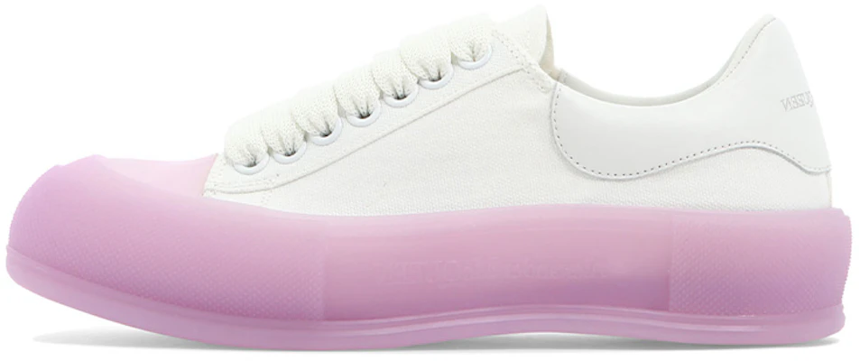 (Women) Alexander McQueen Deck Skate Plimsoll Shoes 'White Pink' 697120W4MVW9490 Buy (Women) Alexander McQueen Deck Skate Plimsoll Shoes 'White Pink' 697120W4MVW9490