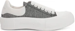 Order (Women) Alexander McQueen Deck Skate Plimsoll Shoes 'White Grey' 697120W4US18462