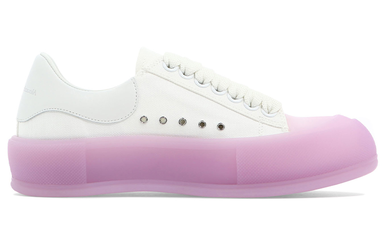 Order (W) アレキサンダー・マックイーン デッキスケートプリムソール (白/ピンク) 697120W4MVW9490