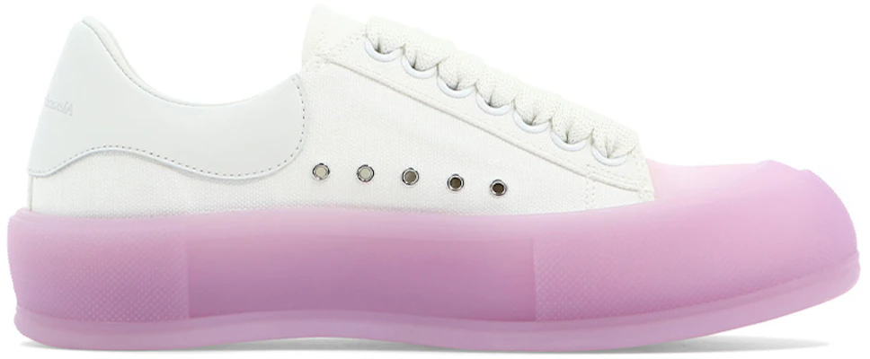 (Women) Alexander McQueen Deck Skate Plimsoll Shoes 'White Pink' 697120W4MVW9490 Order (Women) Alexander McQueen Deck Skate Plimsoll Shoes 'White Pink' 697120W4MVW9490