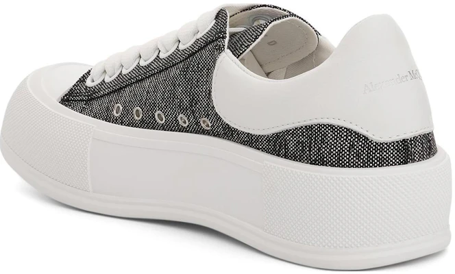 (Women) Alexander McQueen Deck Skate Plimsoll Shoes 'White Grey' 697120W4US18462 Shop (Women) Alexander McQueen Deck Skate Plimsoll Shoes 'White Grey' 697120W4US18462