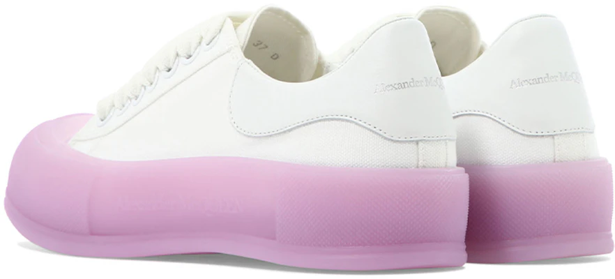 (Women) Alexander McQueen Deck Skate Plimsoll Shoes 'White Pink' 697120W4MVW9490 Shop (Women) Alexander McQueen Deck Skate Plimsoll Shoes 'White Pink' 697120W4MVW9490