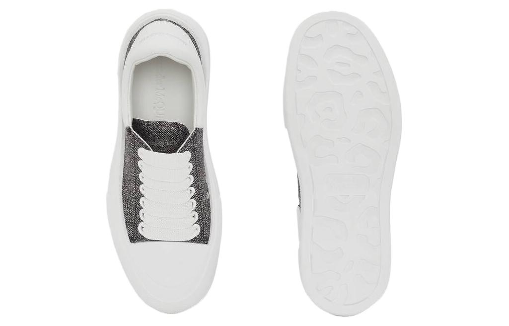 Details for (Women) Alexander McQueen Deck Skate Plimsoll Shoes 'White Grey' 697120W4US18462