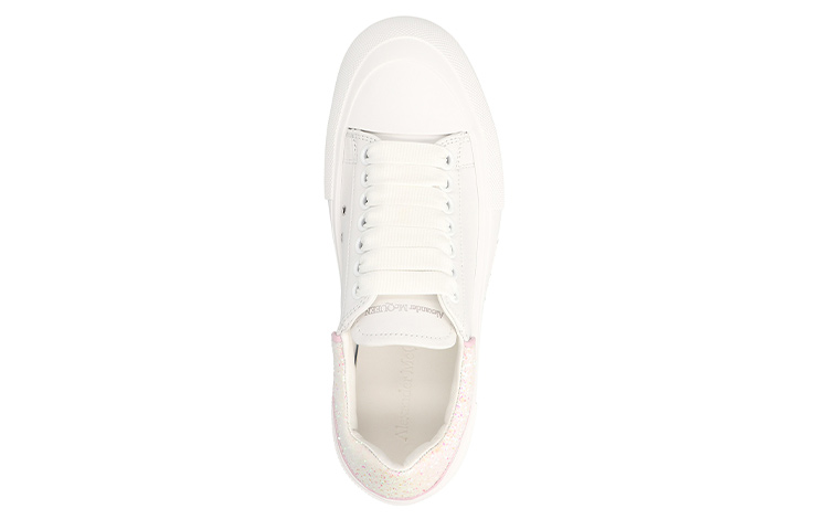(W) Alexander McQueen Deck Sneakers 'White Pink Glittered' 圖 3