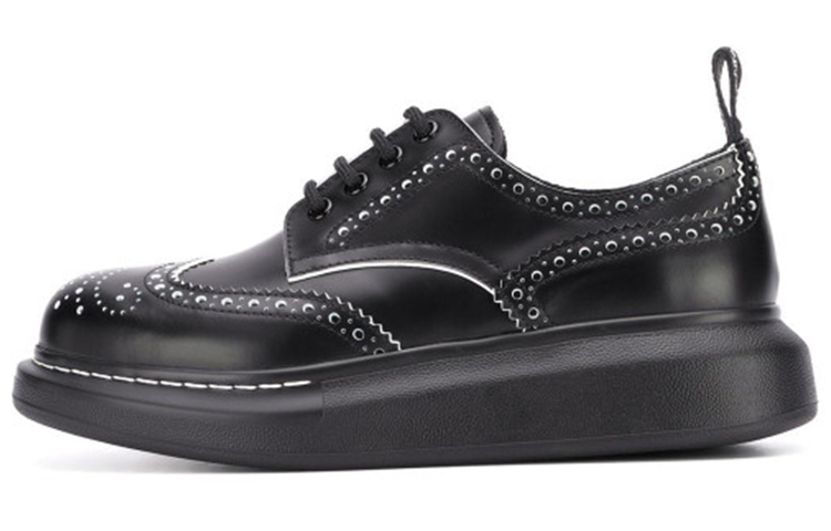 (Women) Alexander McQueen Derby Flat 'Black White' 611704WHX5C1070