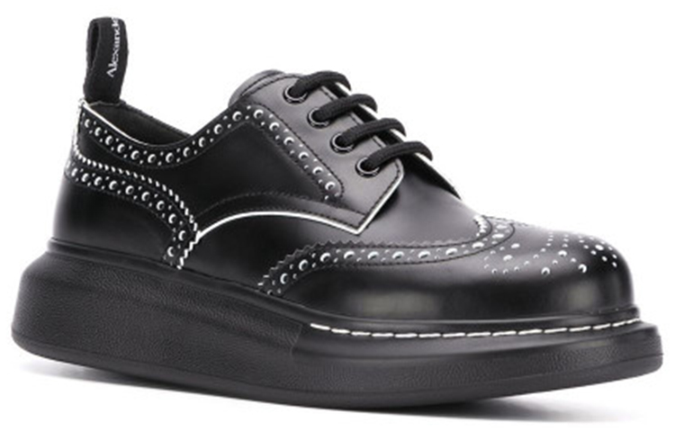 Order Alexander McQueen 亞歷山大·麥昆 Wander 皮革運動低幫跑步鞋 女款 黑白