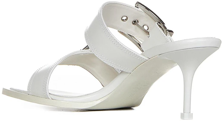(Women) Alexander McQueen Double Buckle Punk Mule 'Ivory' 709991WHSWD9359 Shop (Women) Alexander McQueen Double Buckle Punk Mule 'Ivory' 709991WHSWD9359