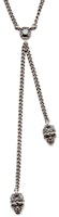 (Women) Alexander McQueen Double Layer Skull Brass Necklace for Women 550502J160Y1177 (Women) Alexander McQueen Double Layer Skull Brass Necklace for Women 550502J160Y1177
