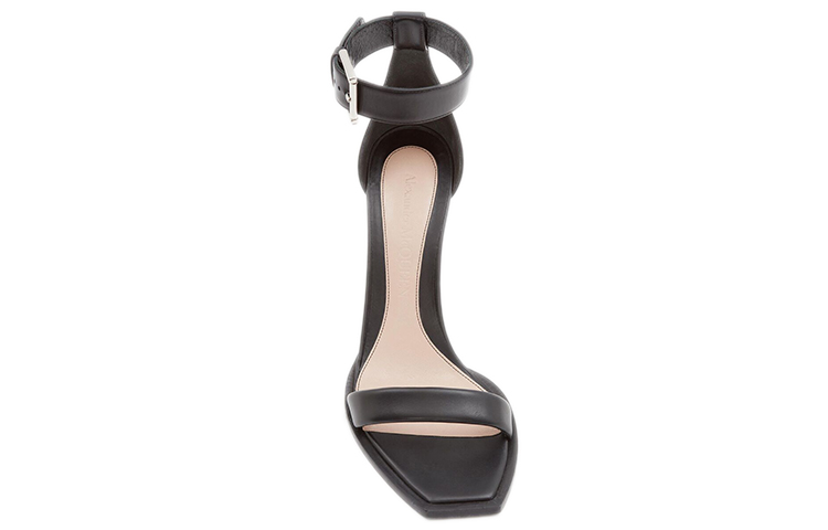Shop (W) 알렉산더 맥퀸 편한 투 스트랩 슬라이드 블랙 651712WHWQ11081