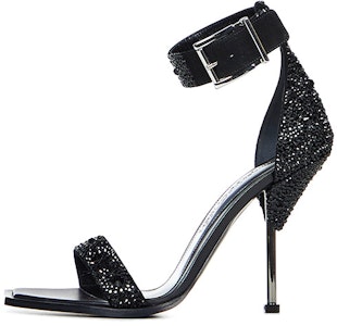 (W) 알렉산더 맥퀸 더블 스트랩 샌들 '블랙 크리스탈' 697142WHCES1081 Buy (W) 알렉산더 맥퀸 더블 스트랩 샌들 '블랙 크리스탈' 697142WHCES1081
