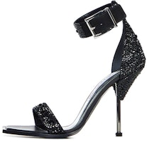 (Women) Alexander McQueen Double Strap Sandals 'Black Crystal' 697142WHCES1081 (Women) Alexander McQueen Double Strap Sandals 'Black Crystal' 697142WHCES1081