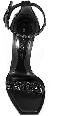 (Women) Alexander McQueen Double Strap Sandals 'Black Crystal' 697142WHCES1081 Lookbook (Women) Alexander McQueen Double Strap Sandals 'Black Crystal' 697142WHCES1081