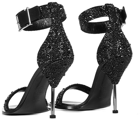 (Women) Alexander McQueen Double Strap Sandals 'Black Crystal' 697142WHCES1081 Shop (Women) Alexander McQueen Double Strap Sandals 'Black Crystal' 697142WHCES1081
