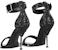 (Women) Alexander McQueen Double Strap Sandals 'Black Crystal' 697142WHCES1081