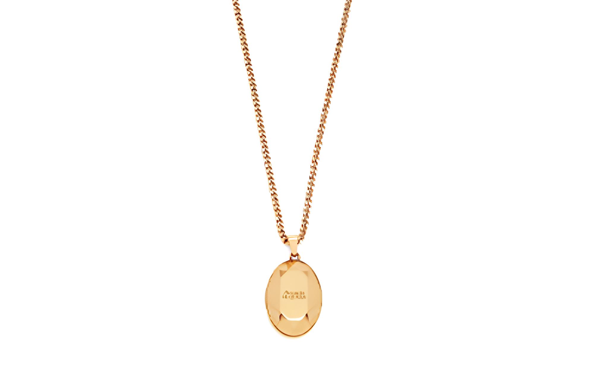 (Women) Alexander McQueen Elegant Sparkling Brass Necklace  Gold 757446-J160T-0448