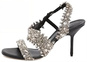 (Women) Alexander McQueen Embroidered Fashion Sandals 'Black' 686939WHW281081 (Women) Alexander McQueen Embroidered Fashion Sandals 'Black' 686939WHW281081