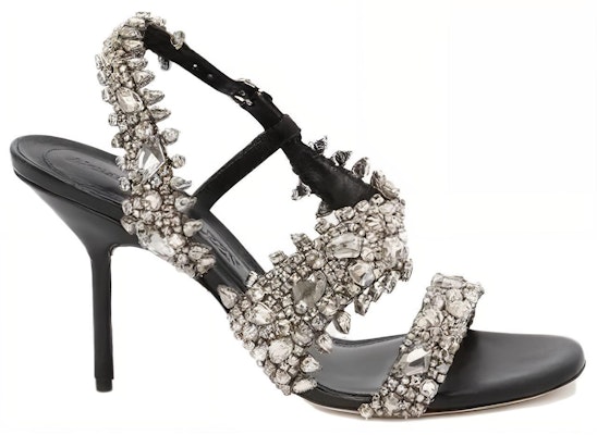 (Women) Alexander McQueen Embroidered Fashion Sandals 'Black' 686939WHW281081 Order (Women) Alexander McQueen Embroidered Fashion Sandals 'Black' 686939WHW281081