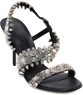 (Women) Alexander McQueen Embroidered Fashion Sandals 'Black' 686939WHW281081 Lookbook (Women) Alexander McQueen Embroidered Fashion Sandals 'Black' 686939WHW281081