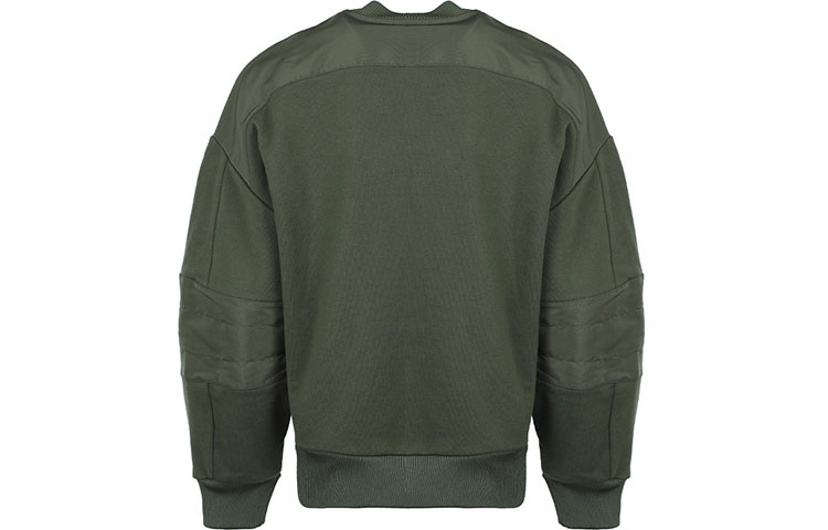 Lookbook (Women) Alexander McQueen Embroidered Logo Lantern Sleeve Oversized Sweatshirt Women Green 662637QLABG3009