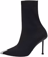 (Women) Alexander McQueen Fabric Pointed-Toe Slip-On Booties '9cm Black' 768095W4X811081 (Women) Alexander McQueen Fabric Pointed-Toe Slip-On Booties '9cm Black' 768095W4X811081