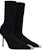 (W) Alexander McQueen Kasut Tumit Runcing Sarung '9cm Hitam' 768095W4X811081