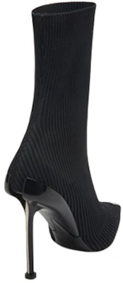 (W) Alexander McQueen Bottines Tissu Noires à Talons Pointus 9cm 768095W4X811081 Shop (W) Alexander McQueen Bottines Tissu Noires à Talons Pointus 9cm 768095W4X811081
