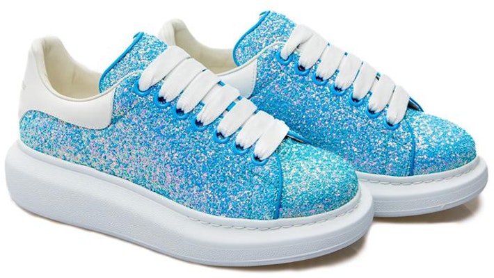 (W) Alexander McQueen Oversized Sneakers Glitter 'Biru' Mengkilap 558944W4T634543 Lookbook (W) Alexander McQueen Oversized Sneakers Glitter 'Biru' Mengkilap 558944W4T634543