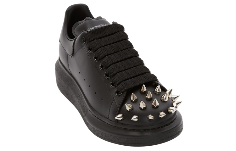(W) Alexander McQueen Fashion Strap Sneakers 'Black' 圖 2