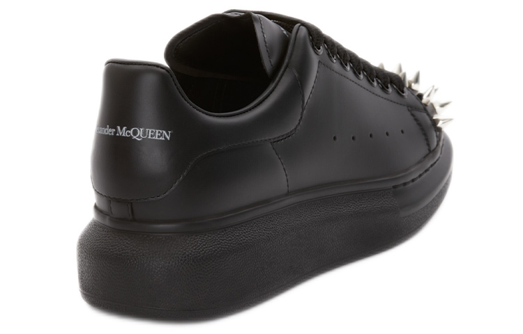 (W) Alexander McQueen Fashion Strap Sneakers 'Black' 圖 3