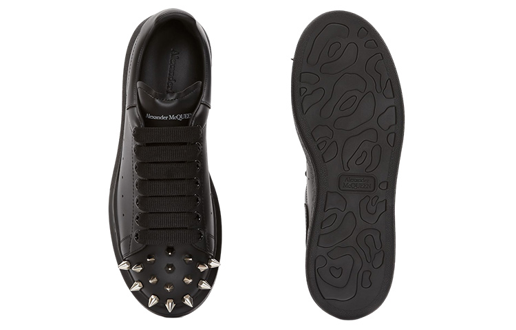 (W) Alexander McQueen Fashion Strap Sneakers 'Black' 圖 4
