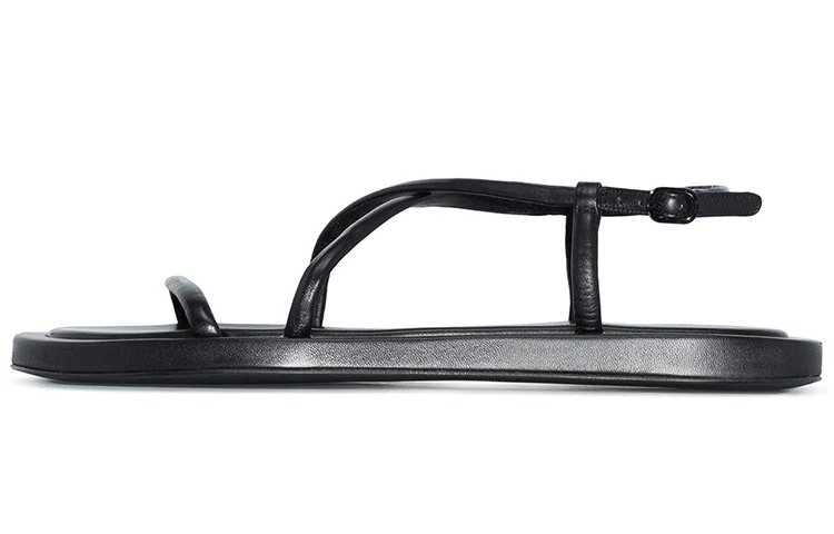 (Women) Alexander McQueen Flat Cross-Strap Open-Toe Sandals 'Black' 667371WHW261000