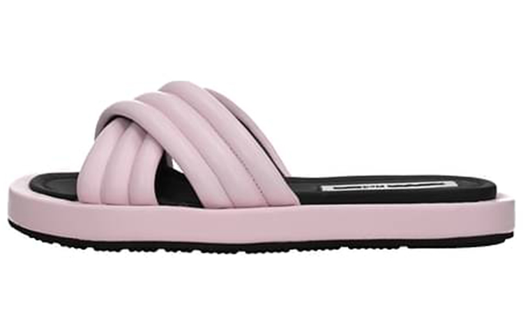 (W) Alexander McQueen Flat Leather Fashion Slide 'Pink'