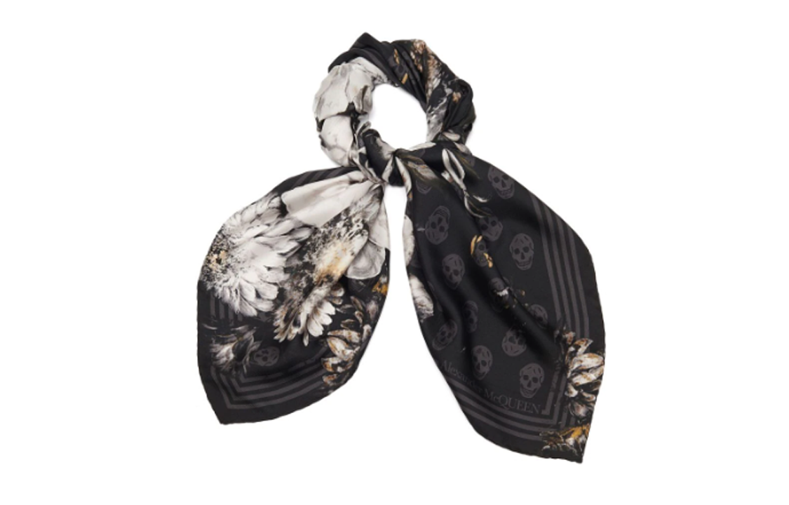 Lookbook (W) Alexander McQueen 花卉印花真絲圍巾 多色款 7802043001Q1078