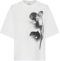 (Women) Alexander McQueen Floral Print Pullover Solid T-Shirt FW23 White 769759-QZAKI-0900 (Women) Alexander McQueen Floral Print Pullover Solid T-Shirt FW23 White 769759-QZAKI-0900