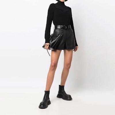 (W) Alexander McQueen FW21 黑色高領套頭毛衣 679421Q-1AXK-1000 Lookbook (W) Alexander McQueen FW21 黑色高領套頭毛衣 679421Q-1AXK-1000