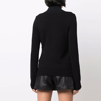 (W) Alexander McQueen FW21 黑色高領套頭毛衣 679421Q-1AXK-1000 Shop (W) Alexander McQueen FW21 黑色高領套頭毛衣 679421Q-1AXK-1000