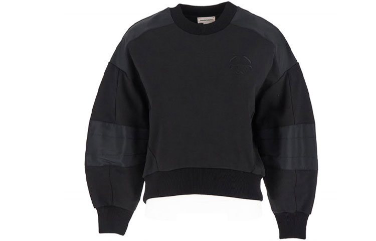 Order (Women) Alexander McQueen FW21 Black Patchwork Pullover Sweatshirt 662637-QLABG-1000